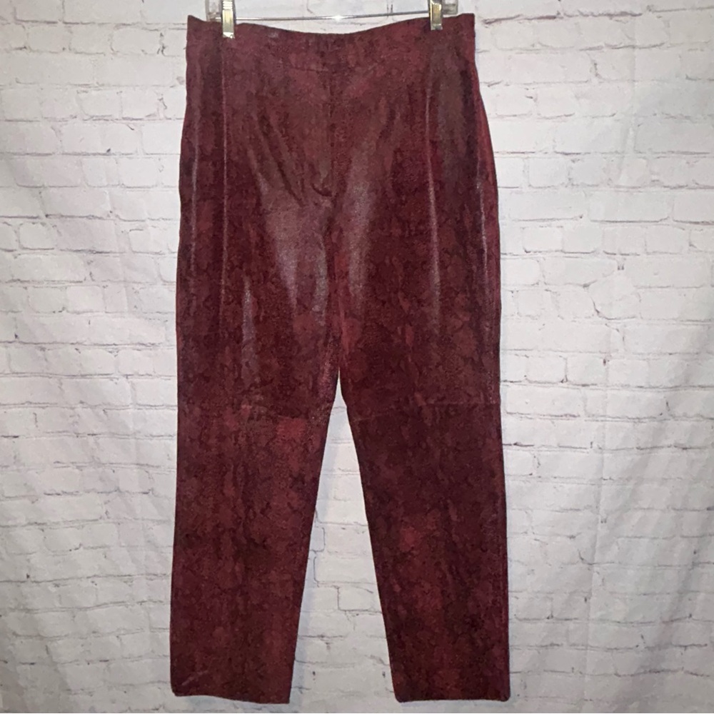 Colebrook & Co. snakeskin print leather pants women’s size 14‎
